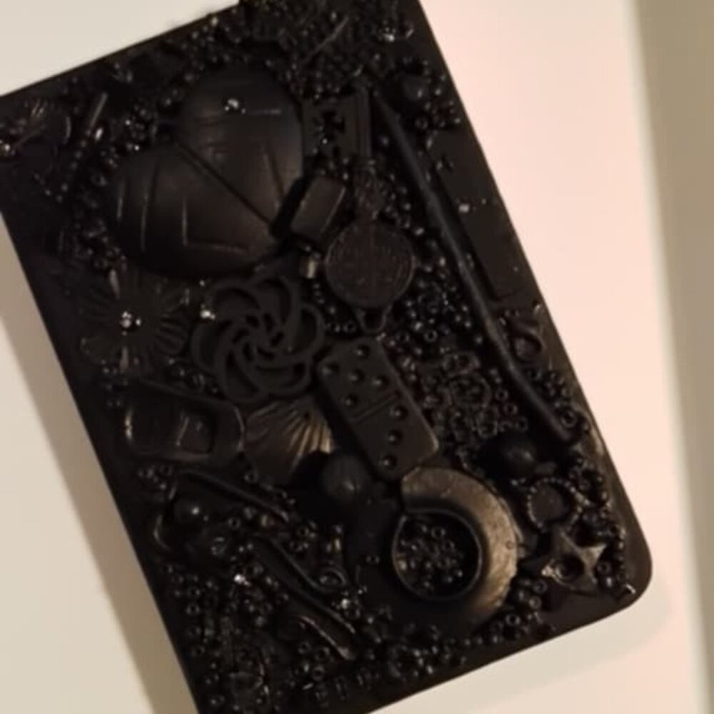 Handmade, mixed media mini notebook..